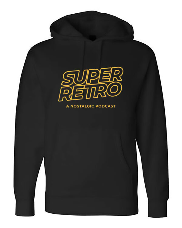Super Retro Black and Yellow Hoodie